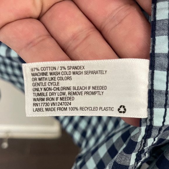 Goodfellow & Co Blue and White Plaid Shirt - Picture 6 of 7